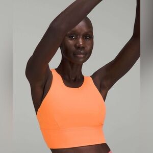 Lululemon Wunder Train Longline Bra Fade *Medium Support, C/D Cup | 12 | Orange